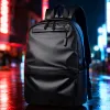 Black simple business casual backpack, suitable for both men and women, with large capacity and light weight for travel and commuting Specification image